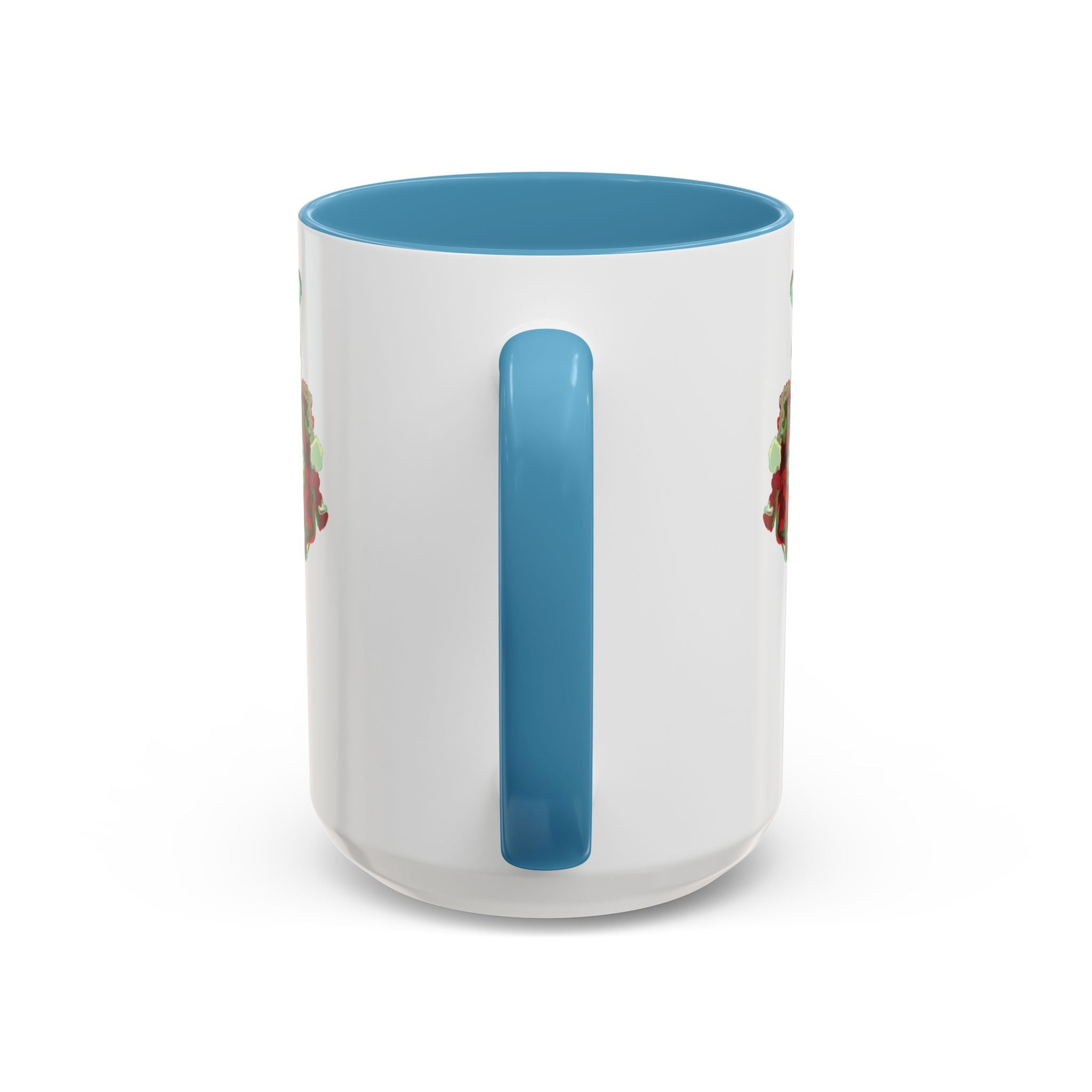 Rooster Two Tone Ceramic Coffee Mugs - Blue Cava