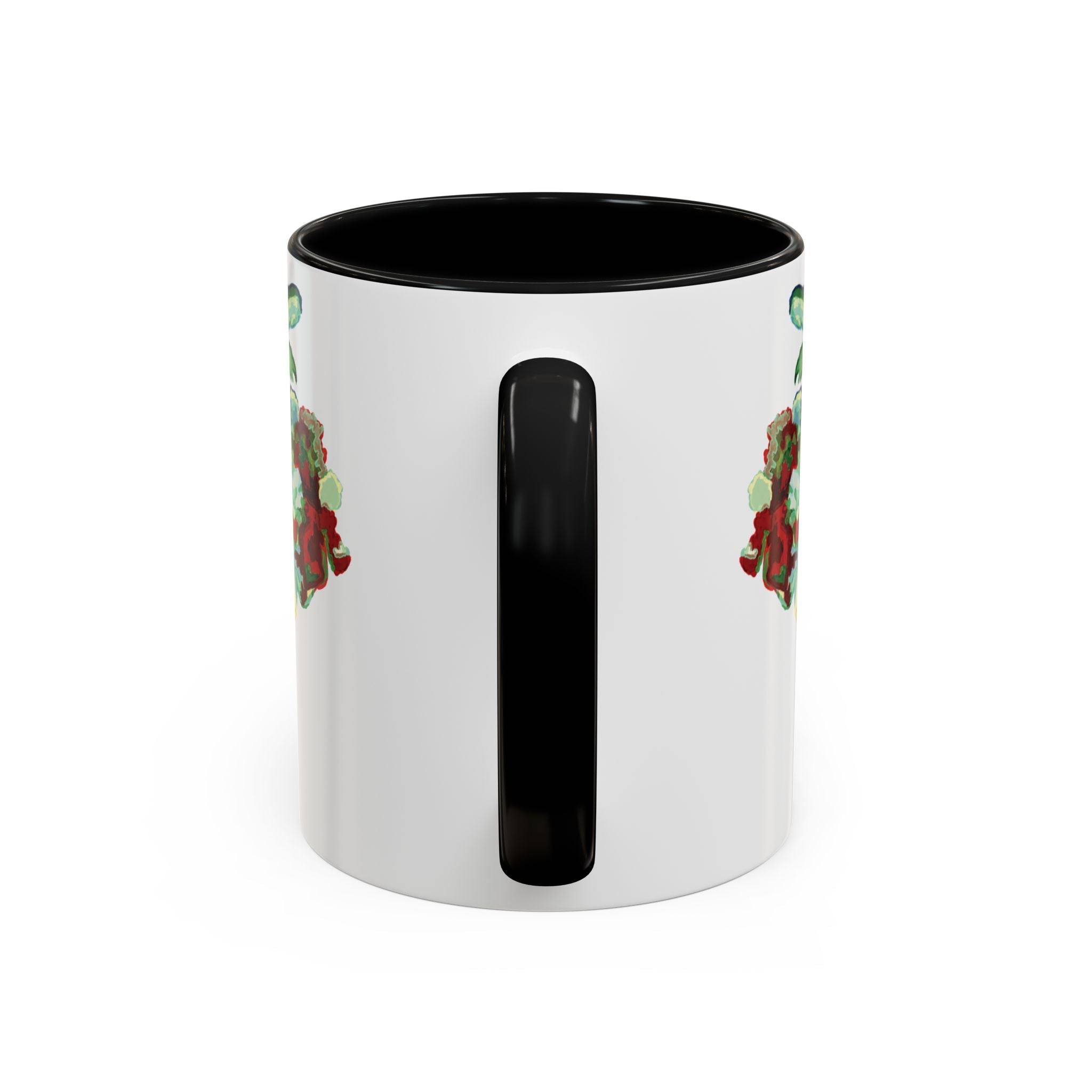 Rooster Two Tone Ceramic Coffee Mugs - Blue Cava