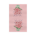 Roses and lavender Microfiber Waffle Kitchen Towel - Blue Cava