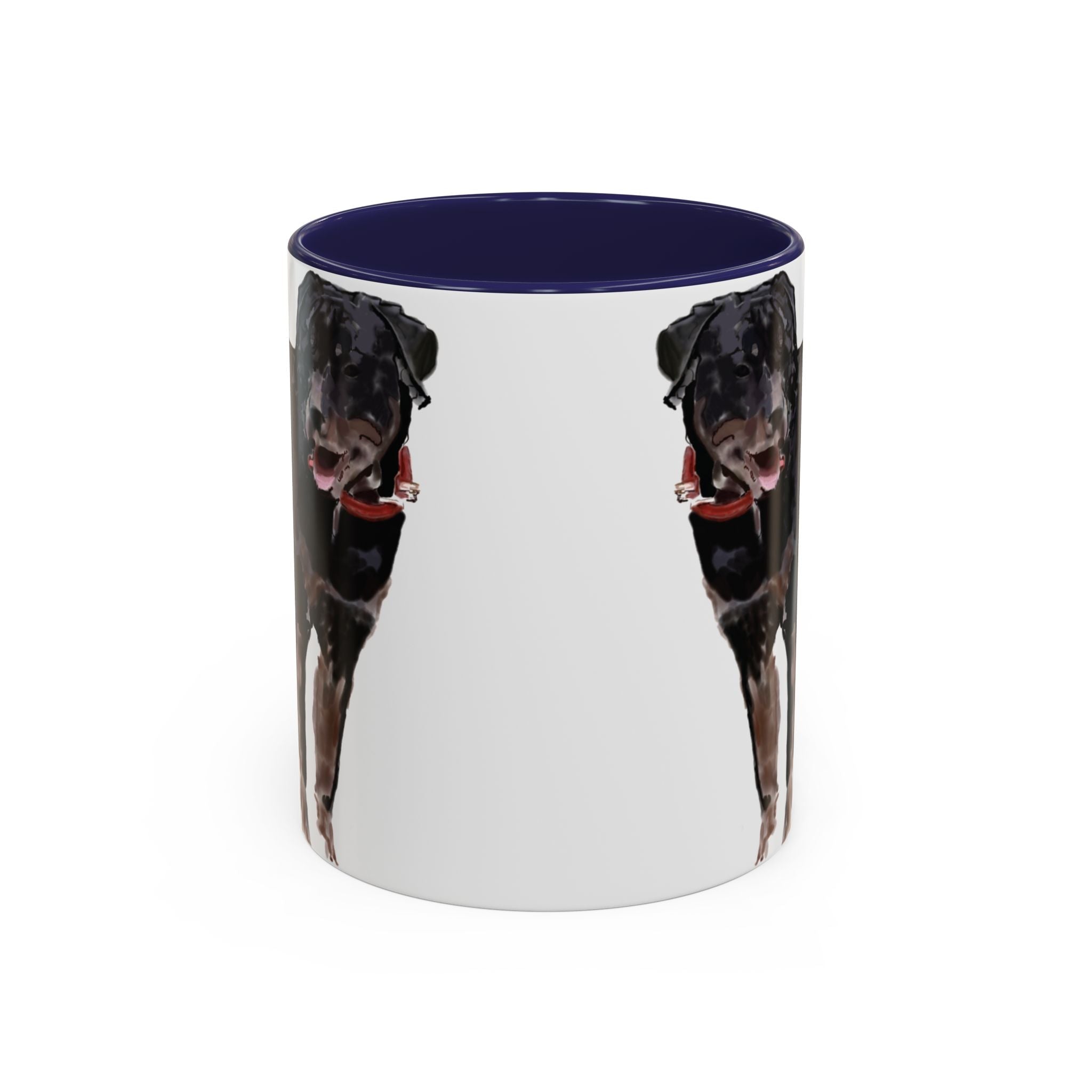 Rottweiler Two Tone Ceramic Coffee Mugs - Blue Cava