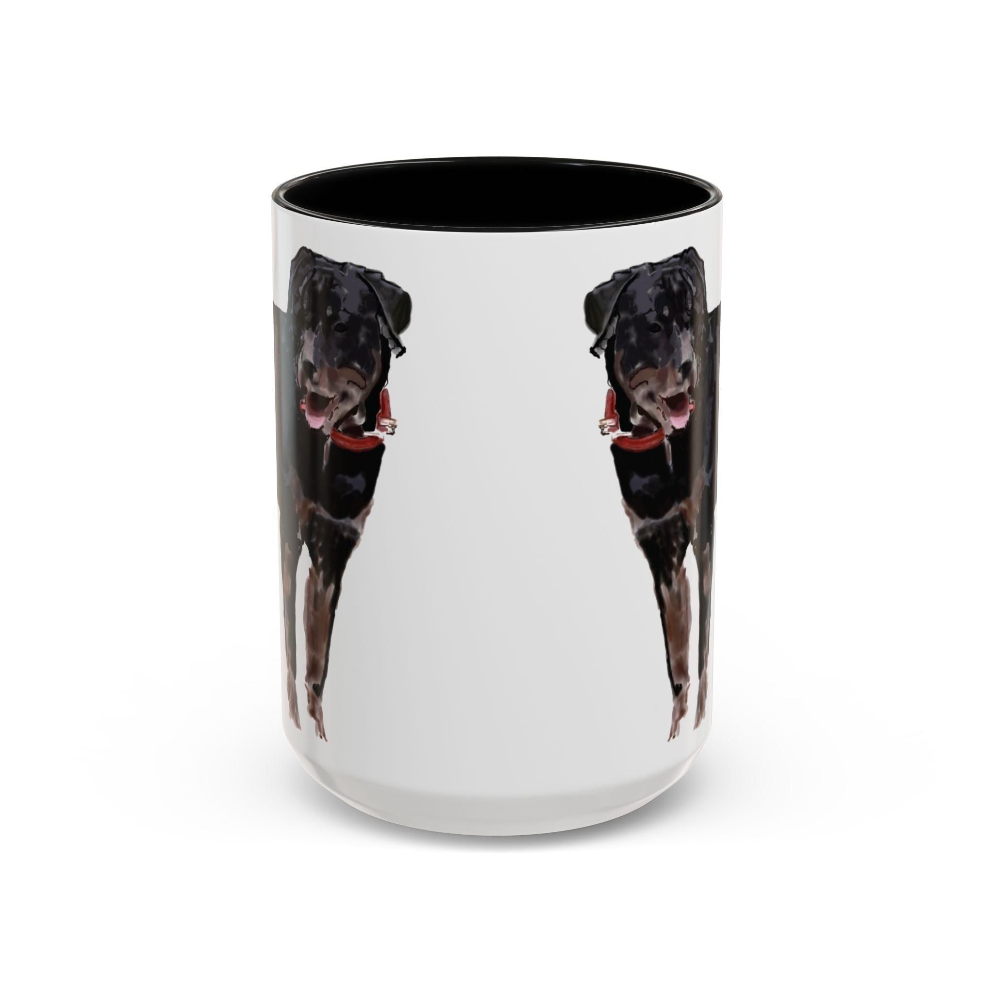 Rottweiler Two Tone Ceramic Coffee Mugs - Blue Cava