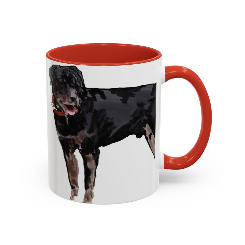 Rottweiler Two Tone Ceramic Coffee Mugs - Blue Cava