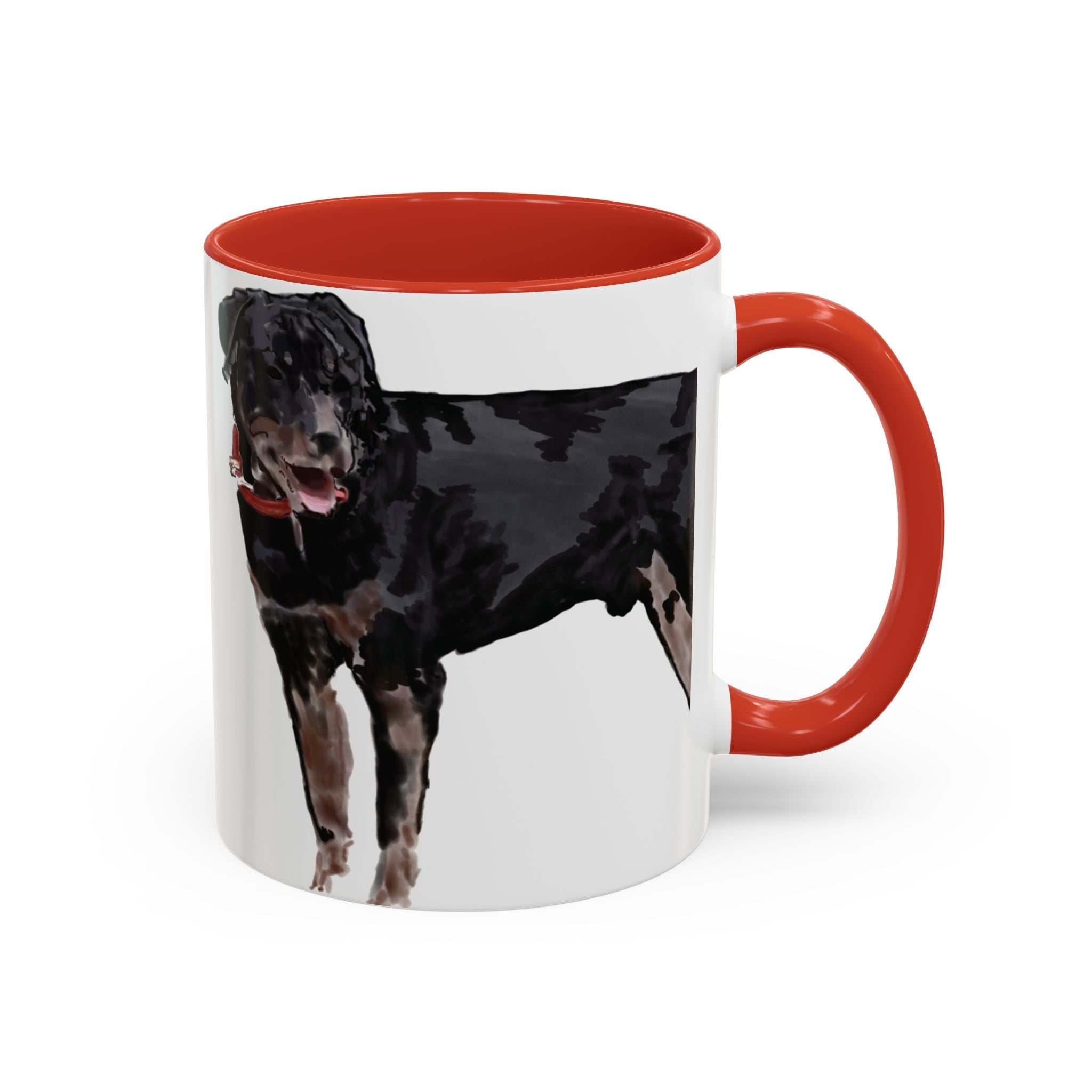 Rottweiler Two Tone Ceramic Coffee Mugs - Blue Cava