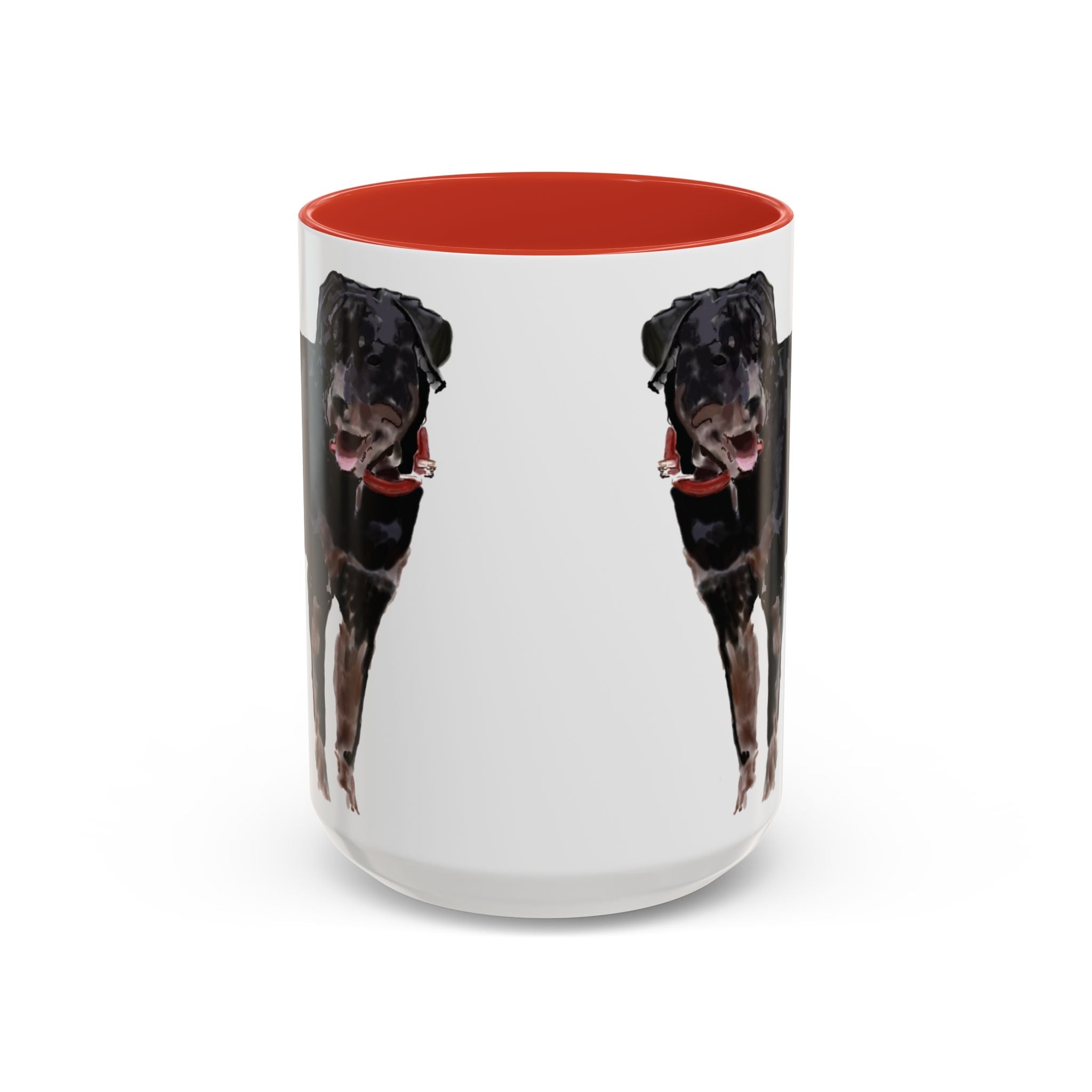 Rottweiler Two Tone Ceramic Coffee Mugs - Blue Cava