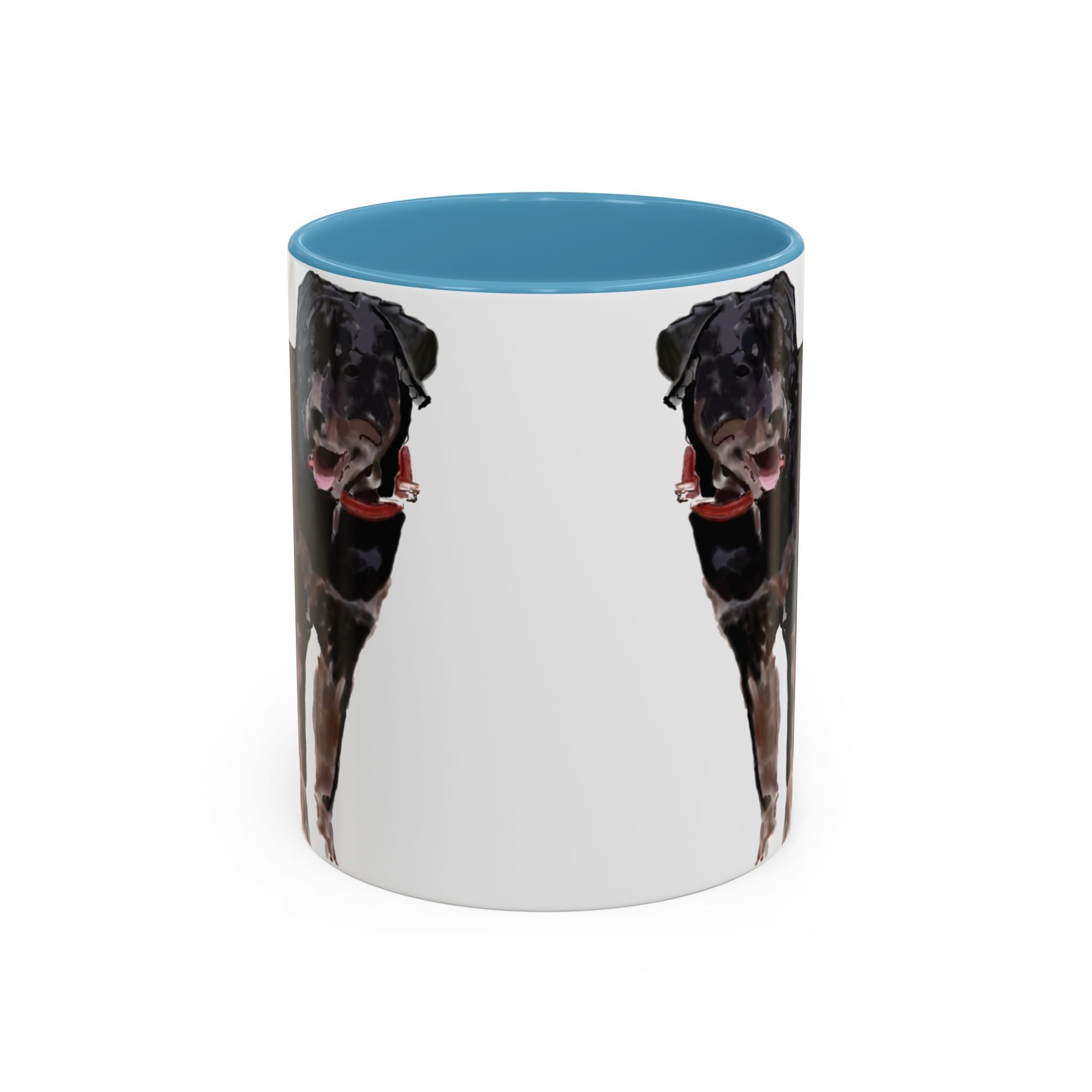 Rottweiler Two Tone Ceramic Coffee Mugs - Blue Cava