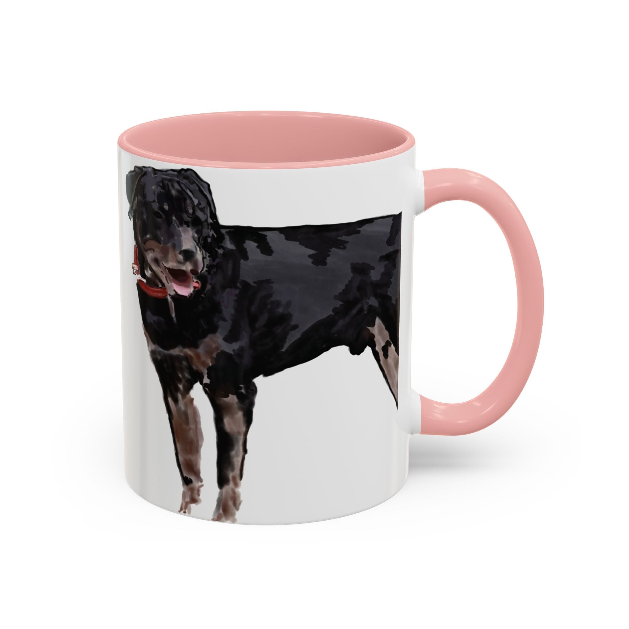 Rottweiler Two Tone Ceramic Coffee Mugs - Blue Cava