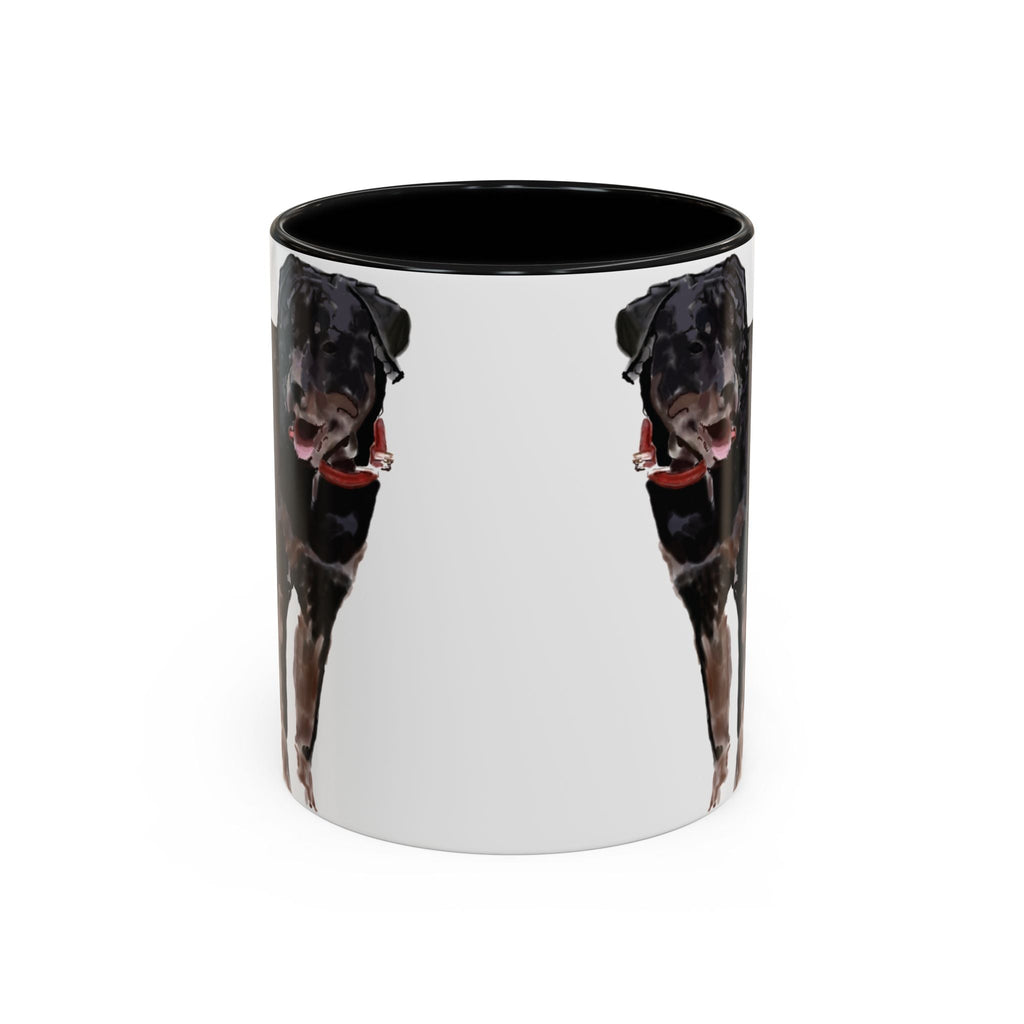 Rottweiler Two Tone Ceramic Coffee Mugs - Blue Cava