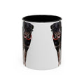 Rottweiler Two Tone Ceramic Coffee Mugs - Blue Cava