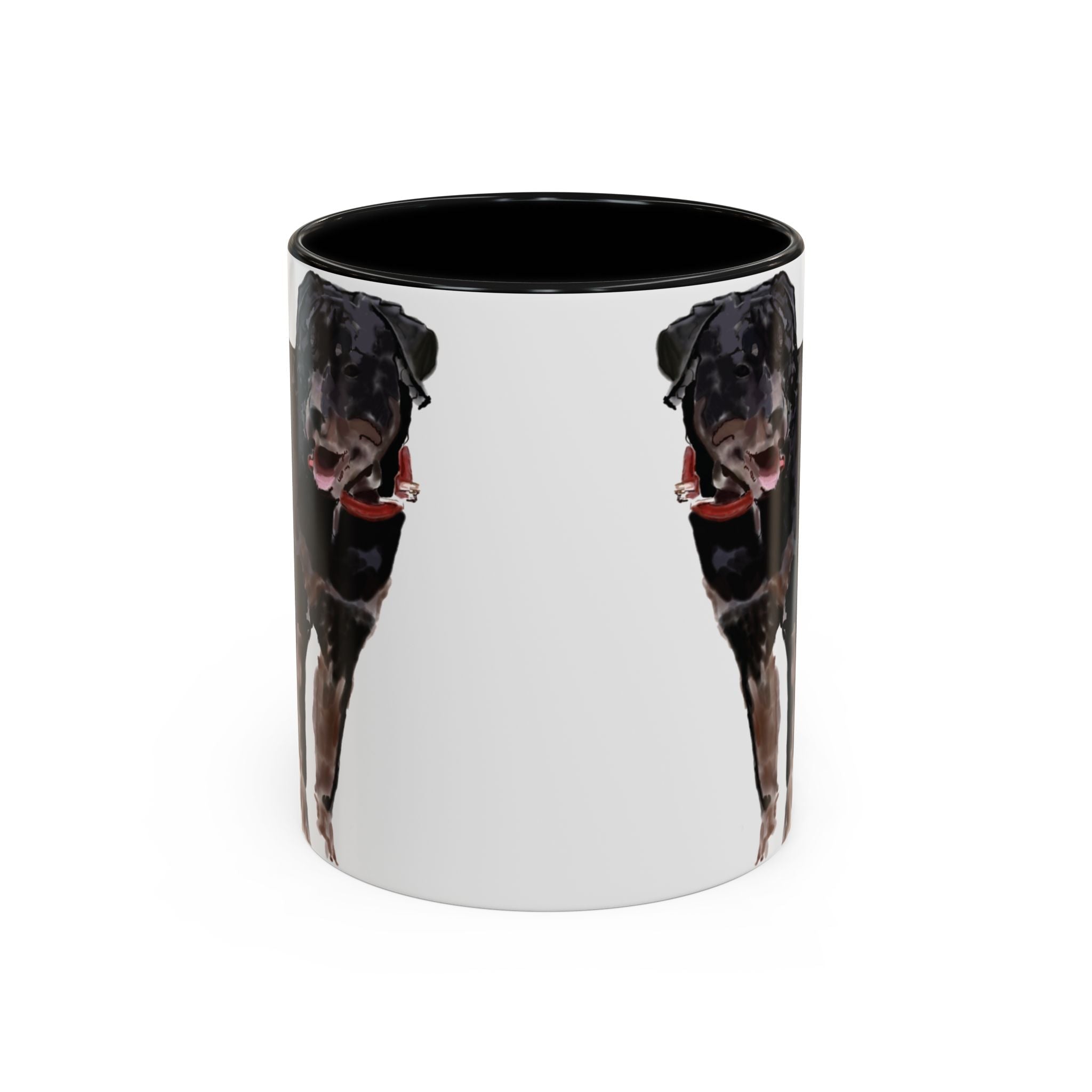 Rottweiler Two Tone Ceramic Coffee Mugs - Blue Cava