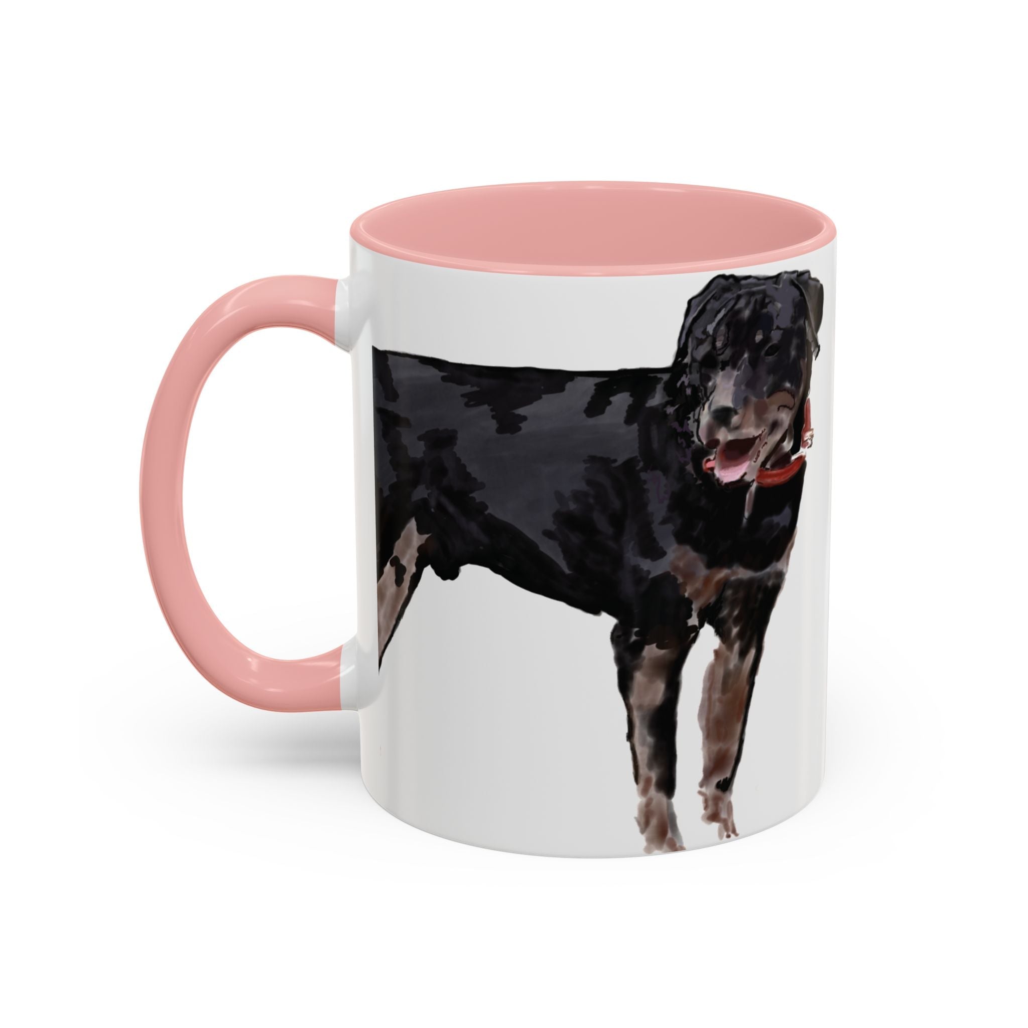 Rottweiler Two Tone Ceramic Coffee Mugs - Blue Cava