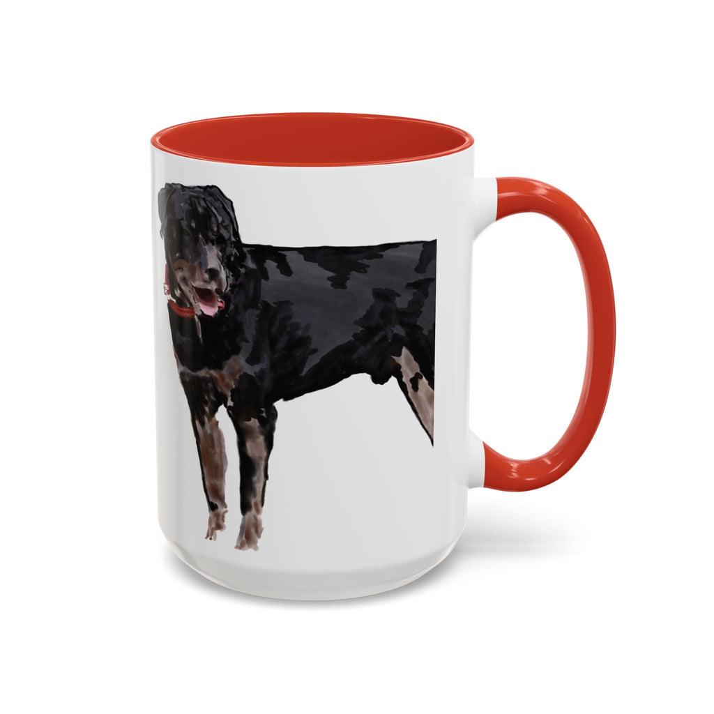Rottweiler Two Tone Ceramic Coffee Mugs - Blue Cava