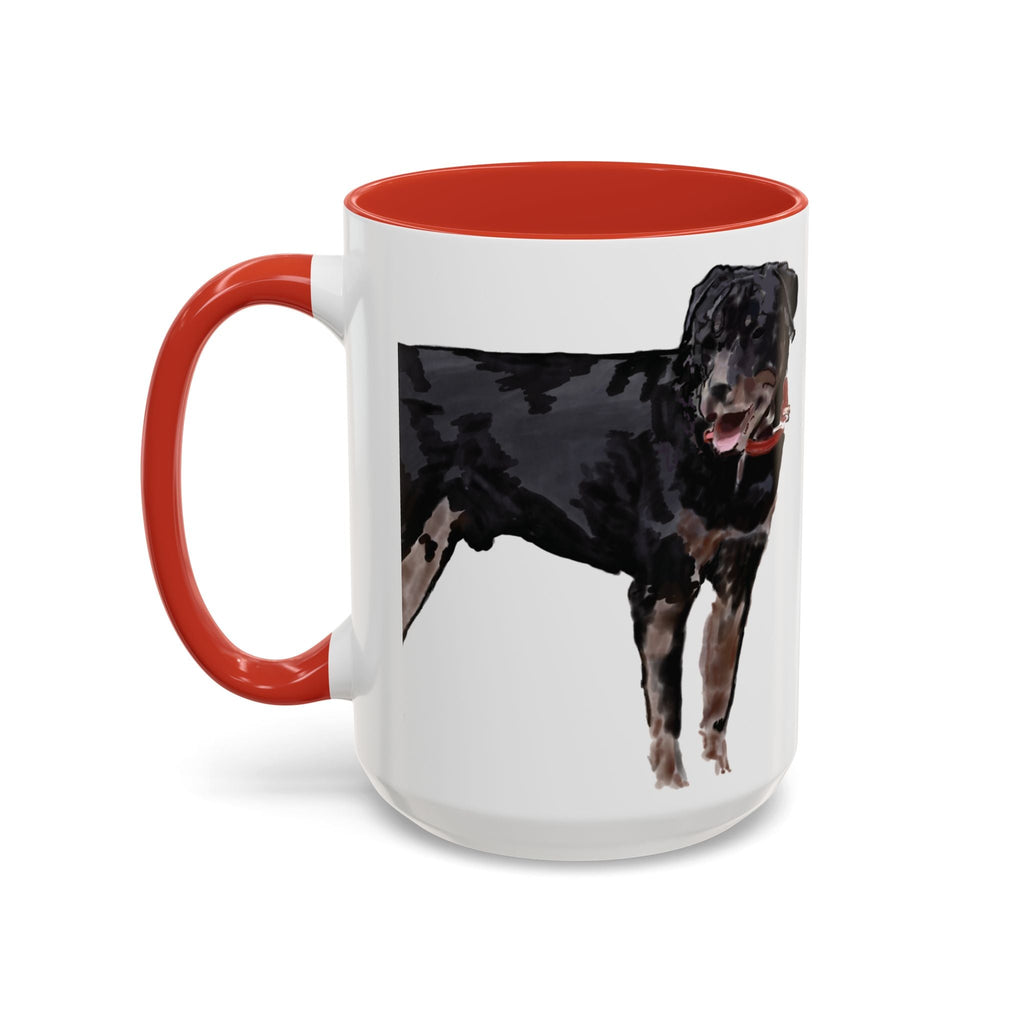 Rottweiler Two Tone Ceramic Coffee Mugs - Blue Cava