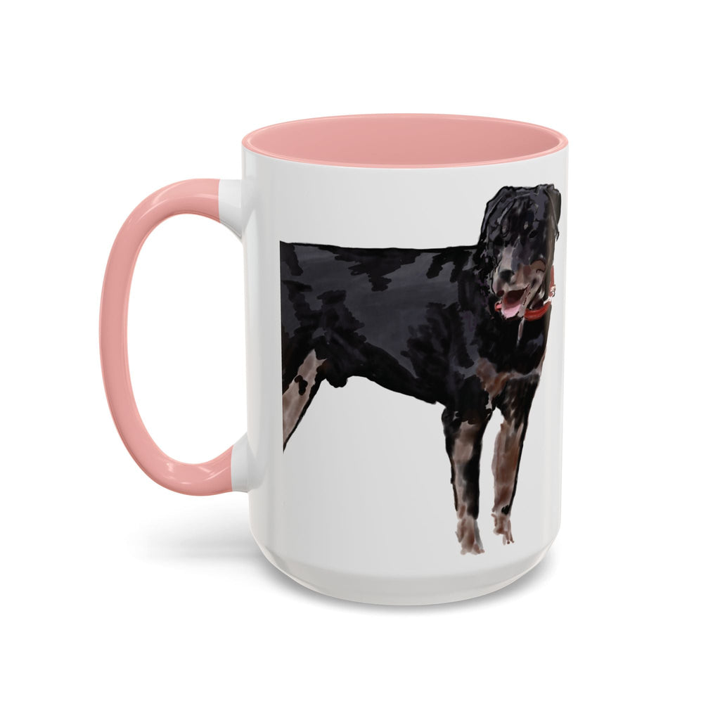 Rottweiler Two Tone Ceramic Coffee Mugs - Blue Cava