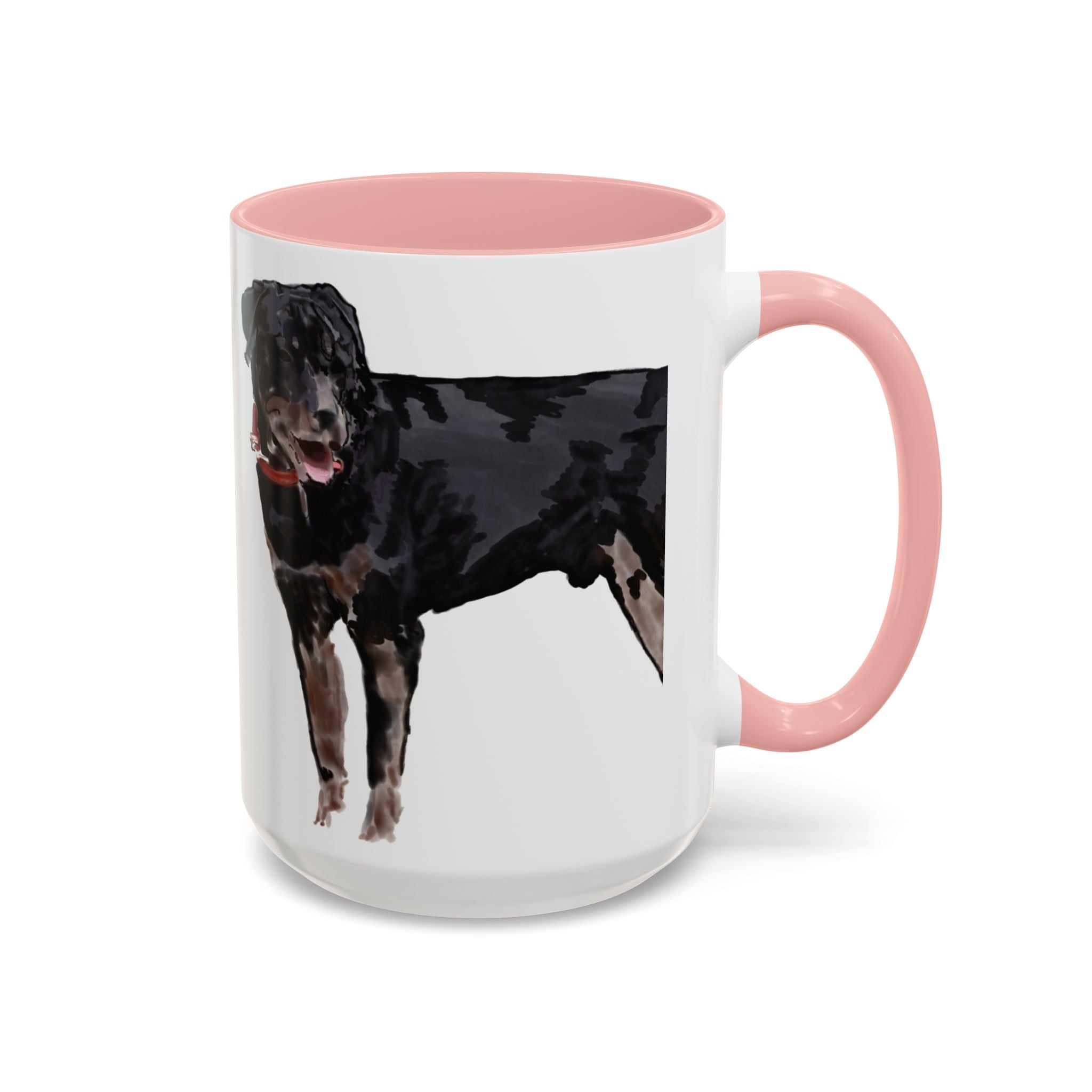 Rottweiler Two Tone Ceramic Coffee Mugs - Blue Cava