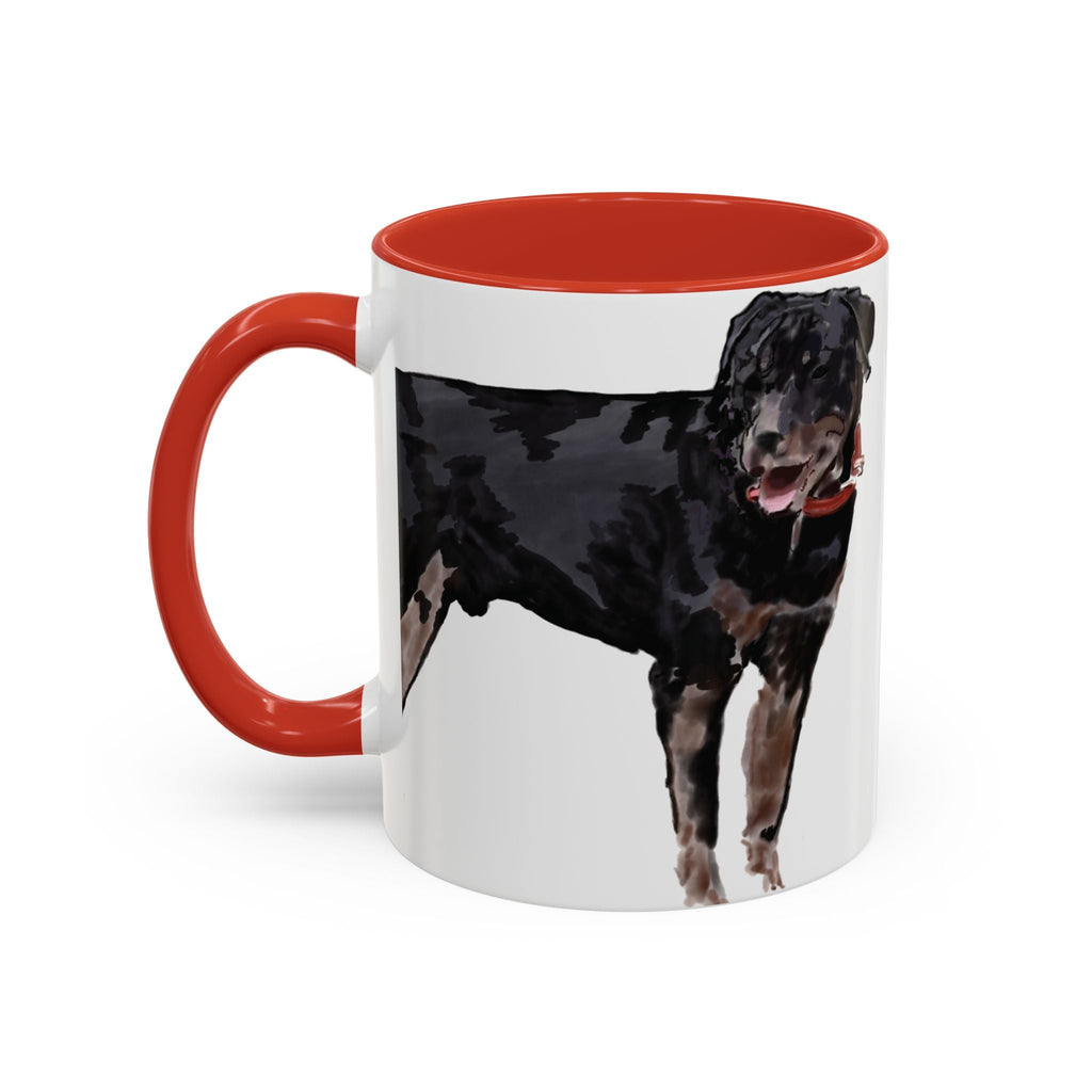 Rottweiler Two Tone Ceramic Coffee Mugs - Blue Cava
