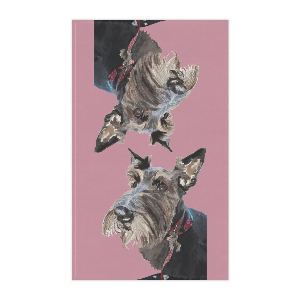 Scottish Terrier “Fala” Kitchen Tea Towels - Blue Cava
