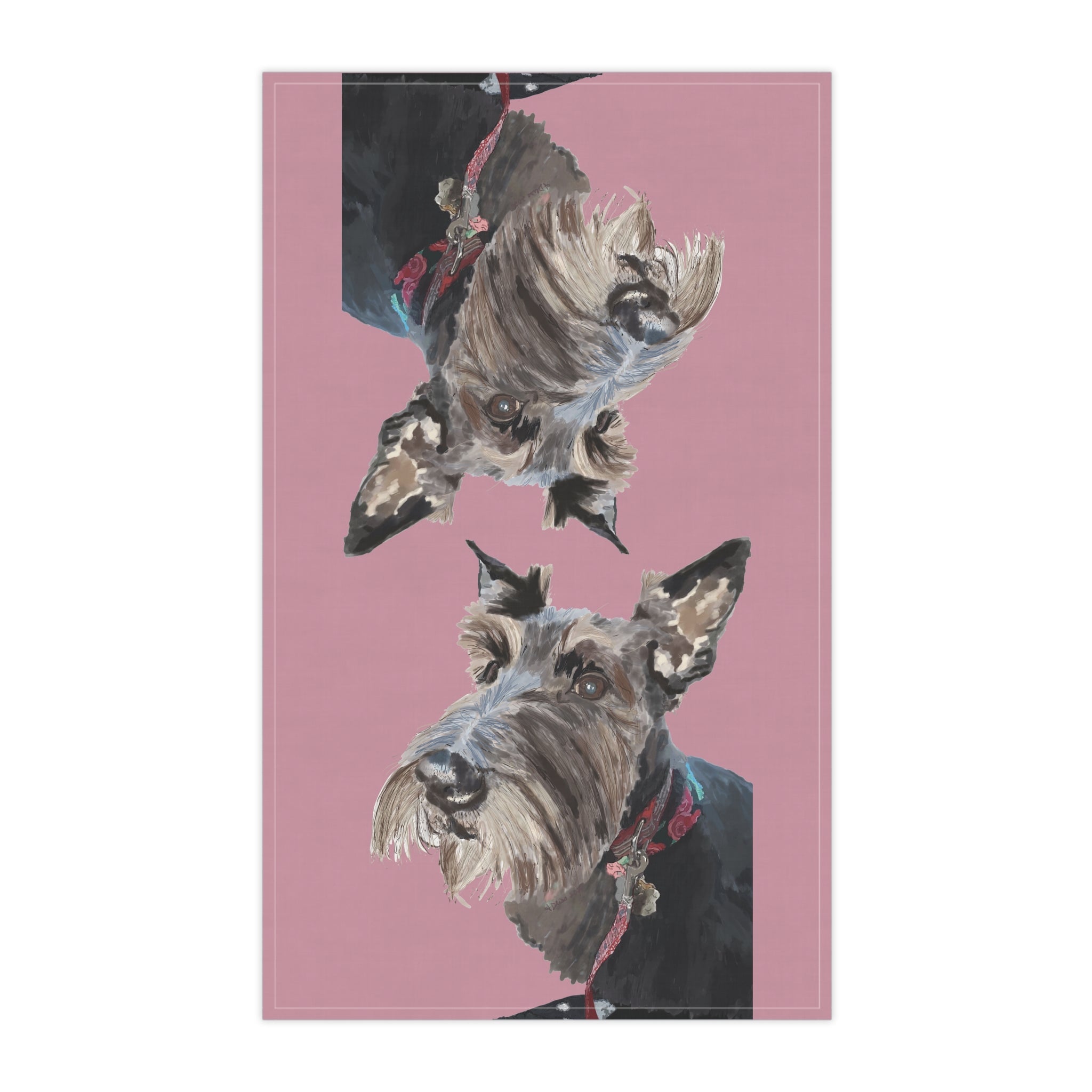 Scottish Terrier “Fala” Kitchen Tea Towels - Blue Cava