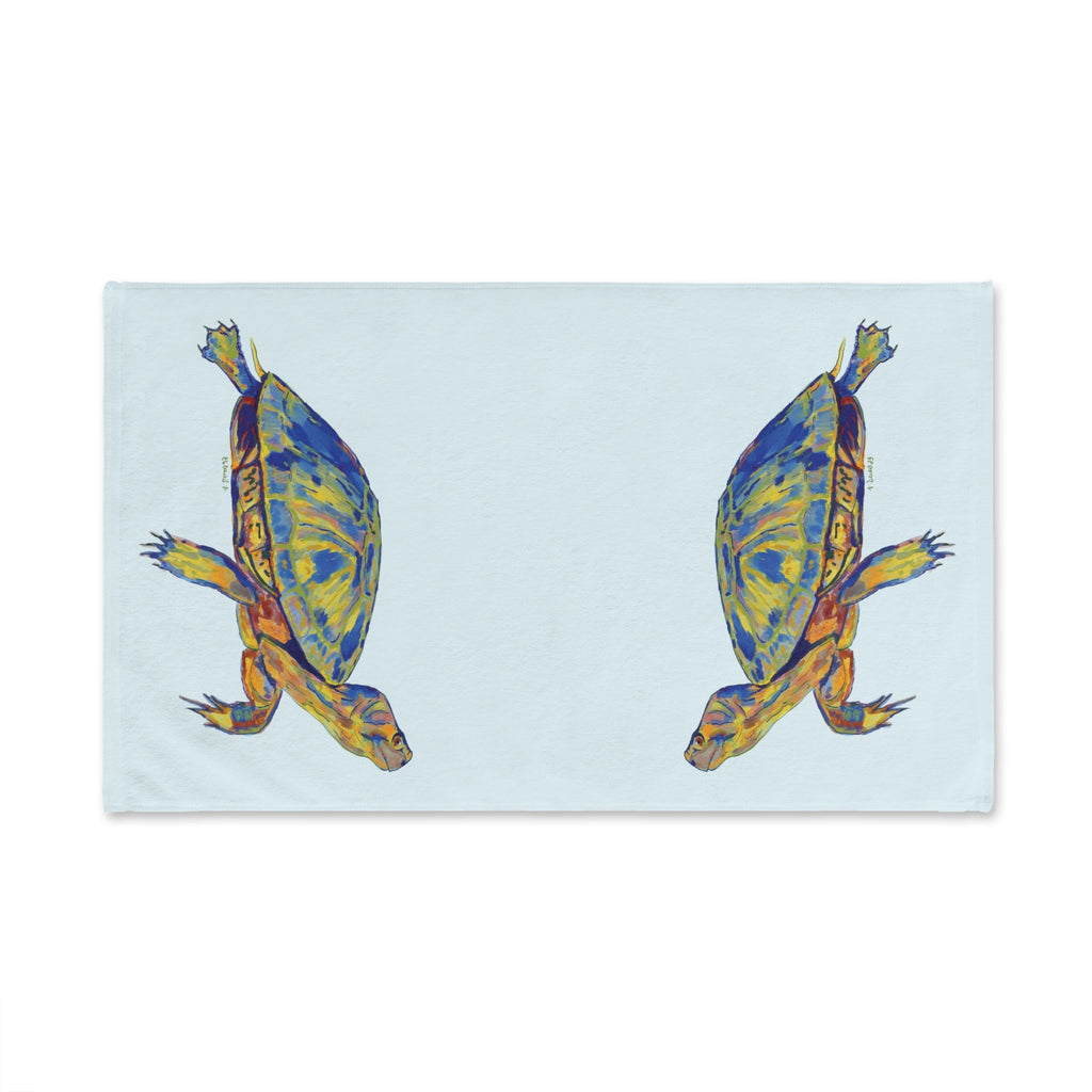 Sea Turtle "Issac" Cotton Hand Towel - Blue Cava
