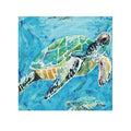 Sea Turtle Washcloth Towel — Tropical Coastal Towel - Blue Cava