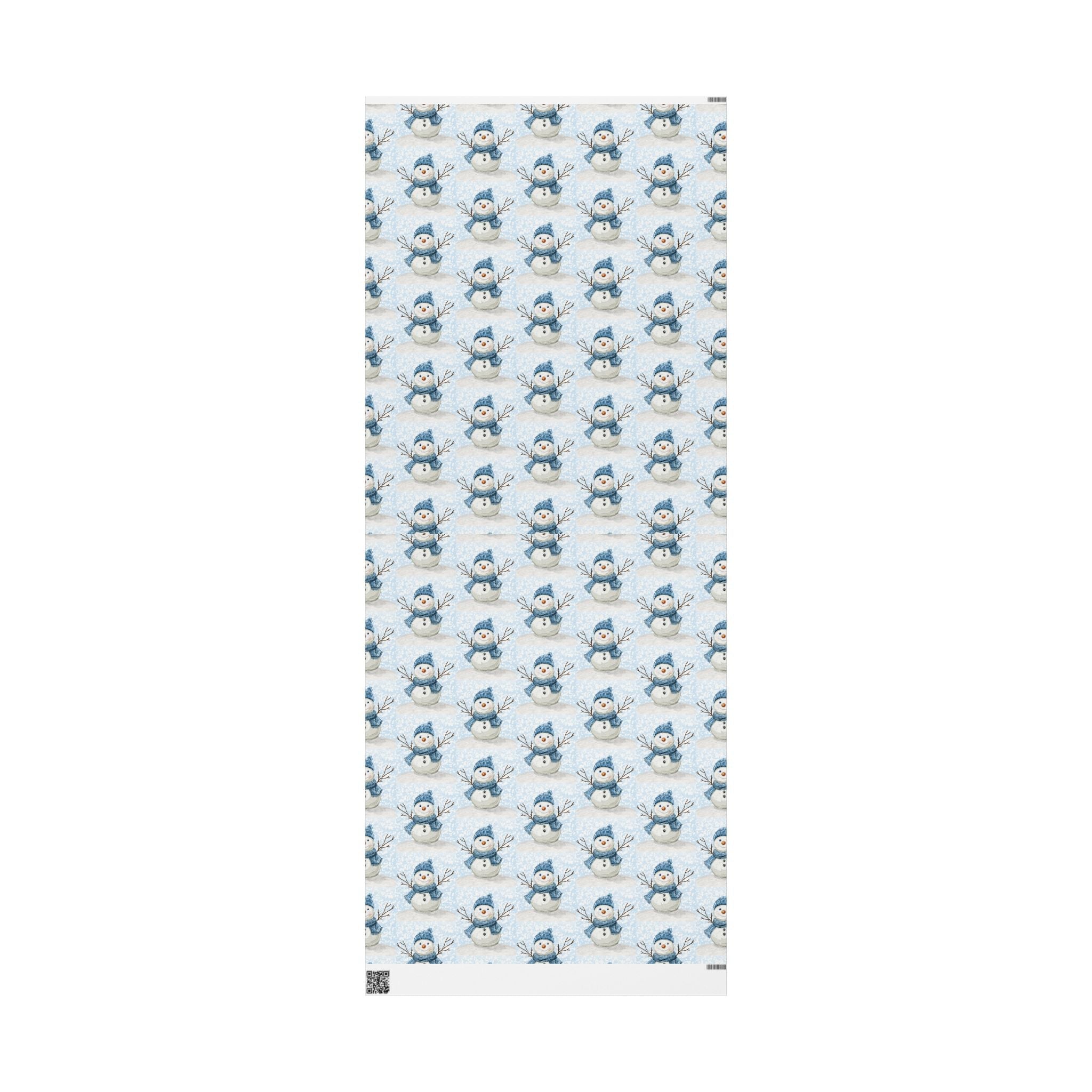 Snowman Gift Wrapping Papers - Blue Cava