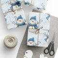 Snowman Gift Wrapping Papers - Blue Cava