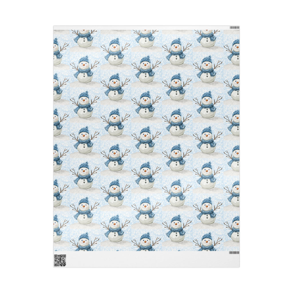 Snowman Gift Wrapping Papers - Blue Cava