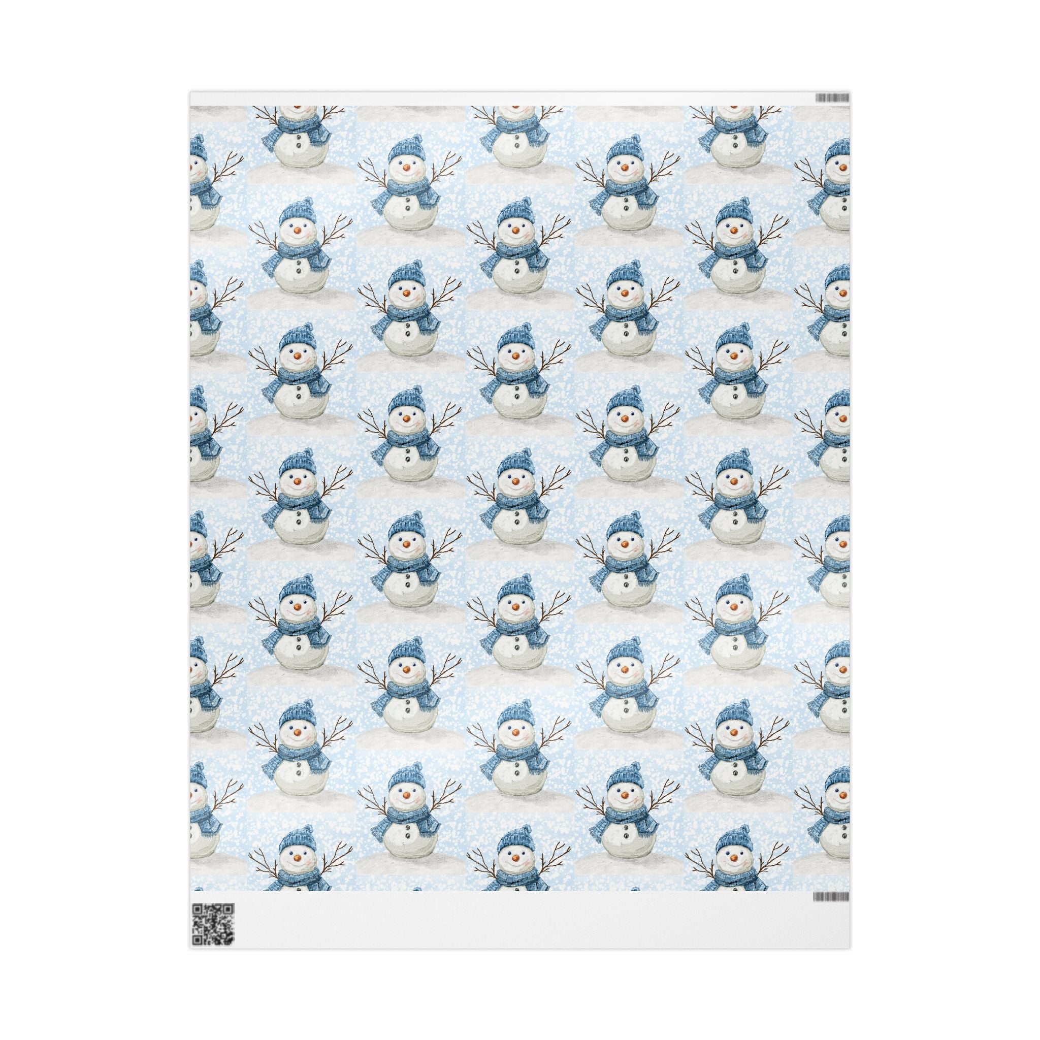Snowman Gift Wrapping Papers - Blue Cava