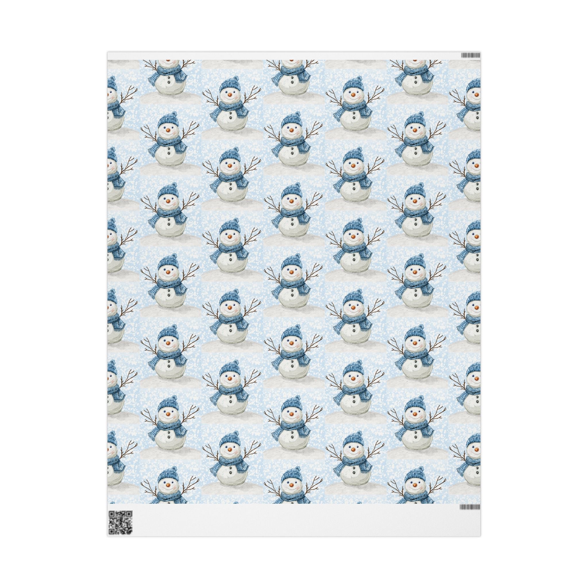 Snowman Gift Wrapping Papers - Blue Cava