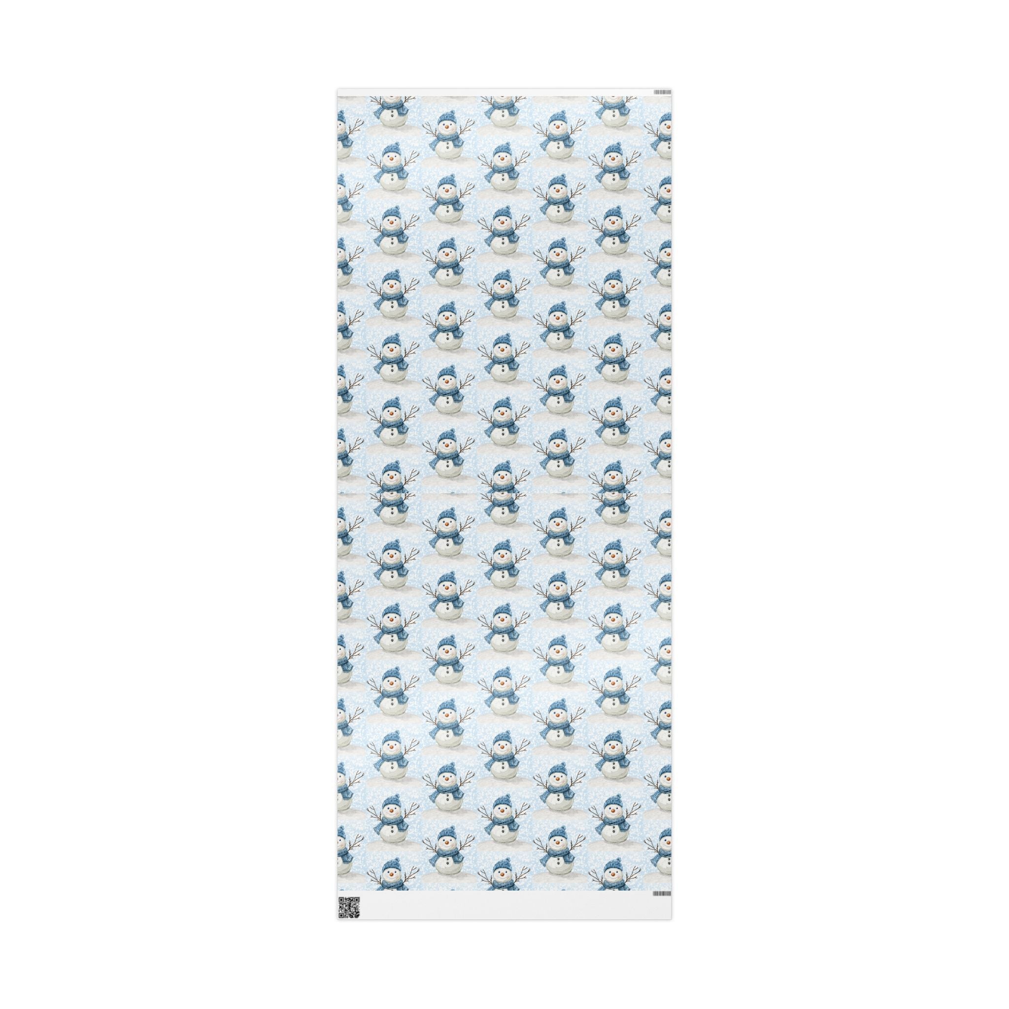 Snowman Gift Wrapping Papers - Blue Cava