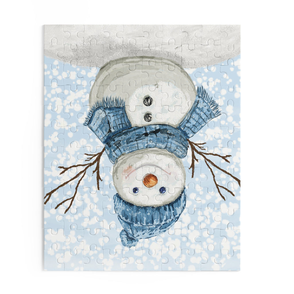 Snowman Puzzles for Winter Fun, 120 - 500 Piece Jigsaw - Blue Cava