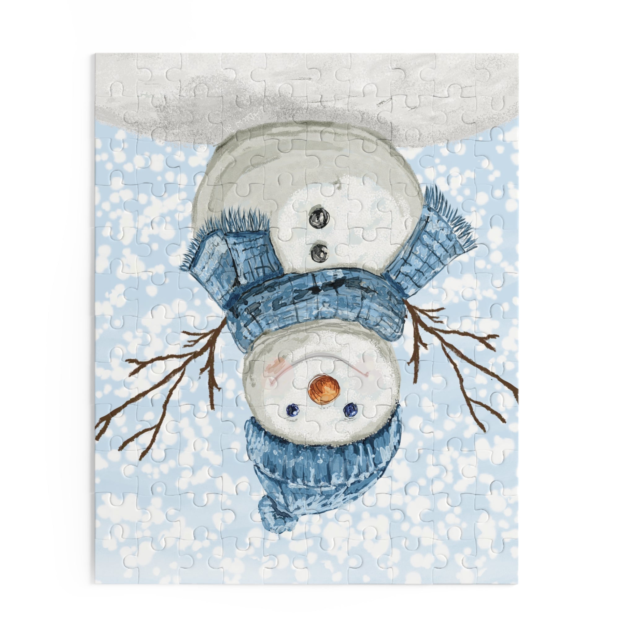 Snowman Puzzles for Winter Fun, 120 - 500 Piece Jigsaw - Blue Cava