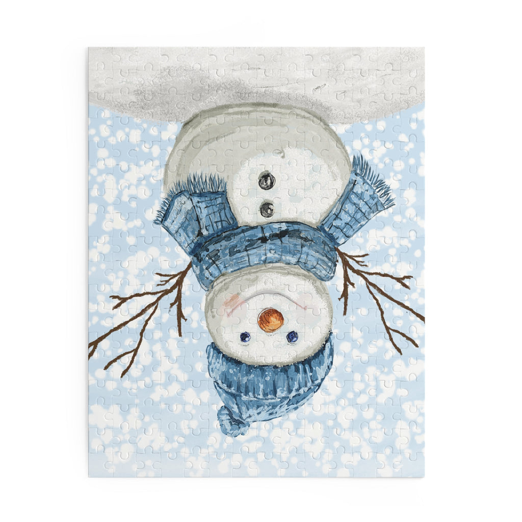 Snowman Puzzles for Winter Fun, 120 - 500 Piece Jigsaw - Blue Cava