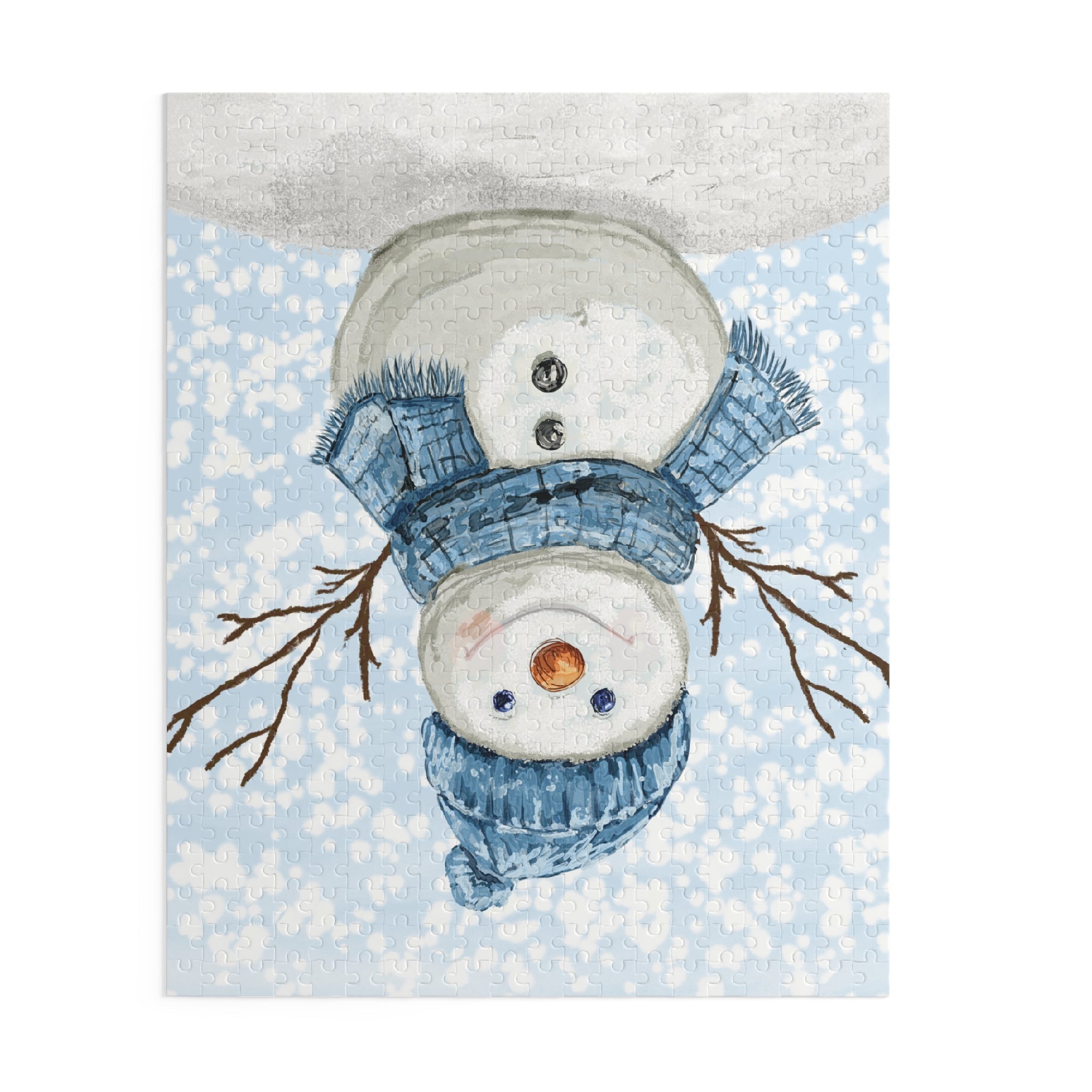 Snowman Puzzles for Winter Fun, 120 - 500 Piece Jigsaw - Blue Cava