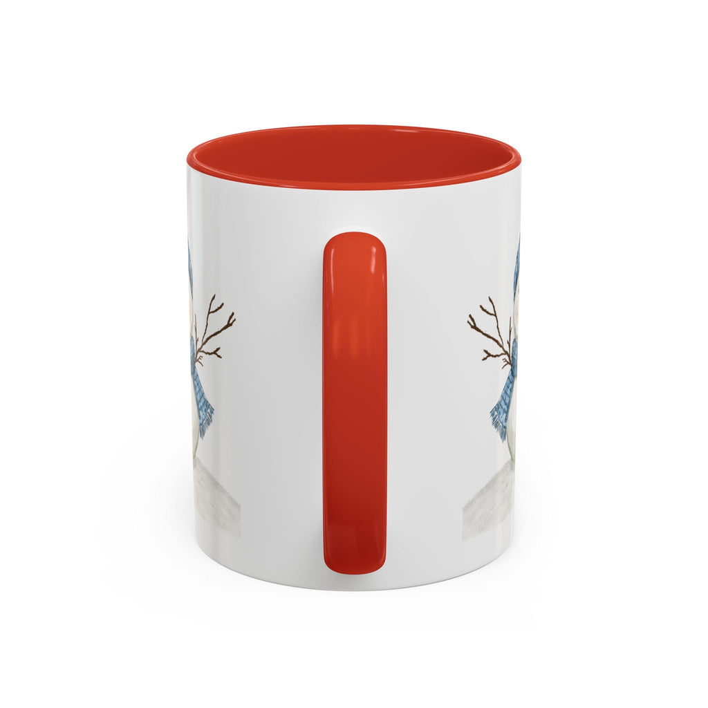Snowman Two Tone Ceramic Coffee Mugs - Blue Cava