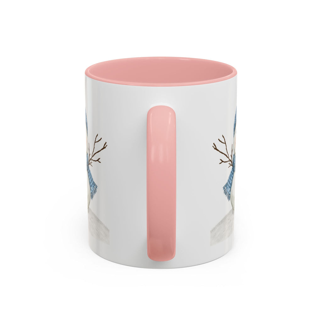 Snowman Two Tone Ceramic Coffee Mugs - Blue Cava