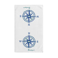 Southport Compass Cotton Hand Towel - Blue Cava