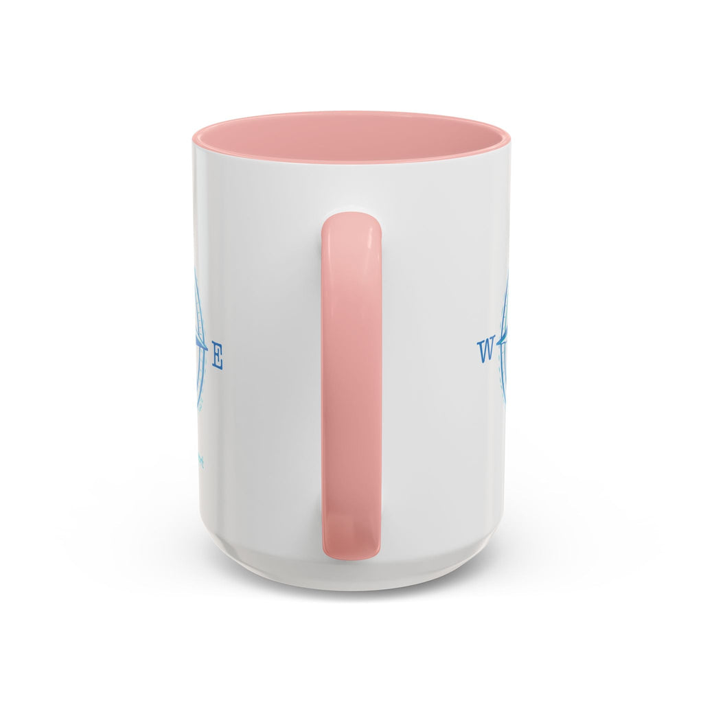 Southport Compass Two Tone Ceramic Coffee Mugs - Blue Cava
