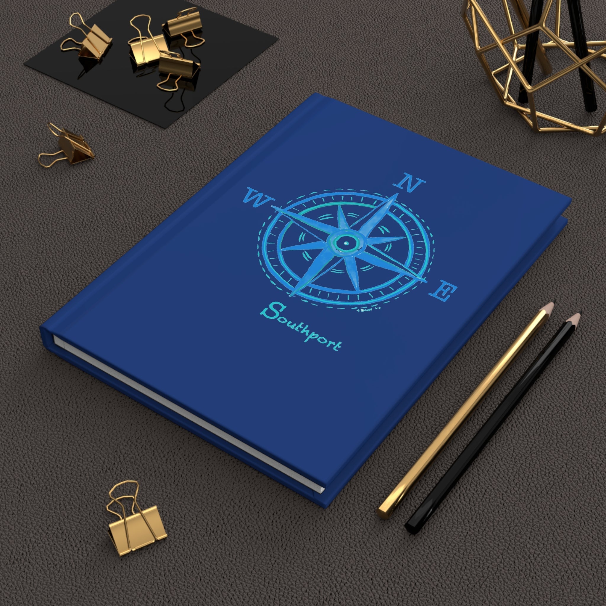 Southport Hardcover Journal Matte - Blue Cava