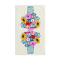 Spring Floral Cotton Hand Towel - Blue Cava