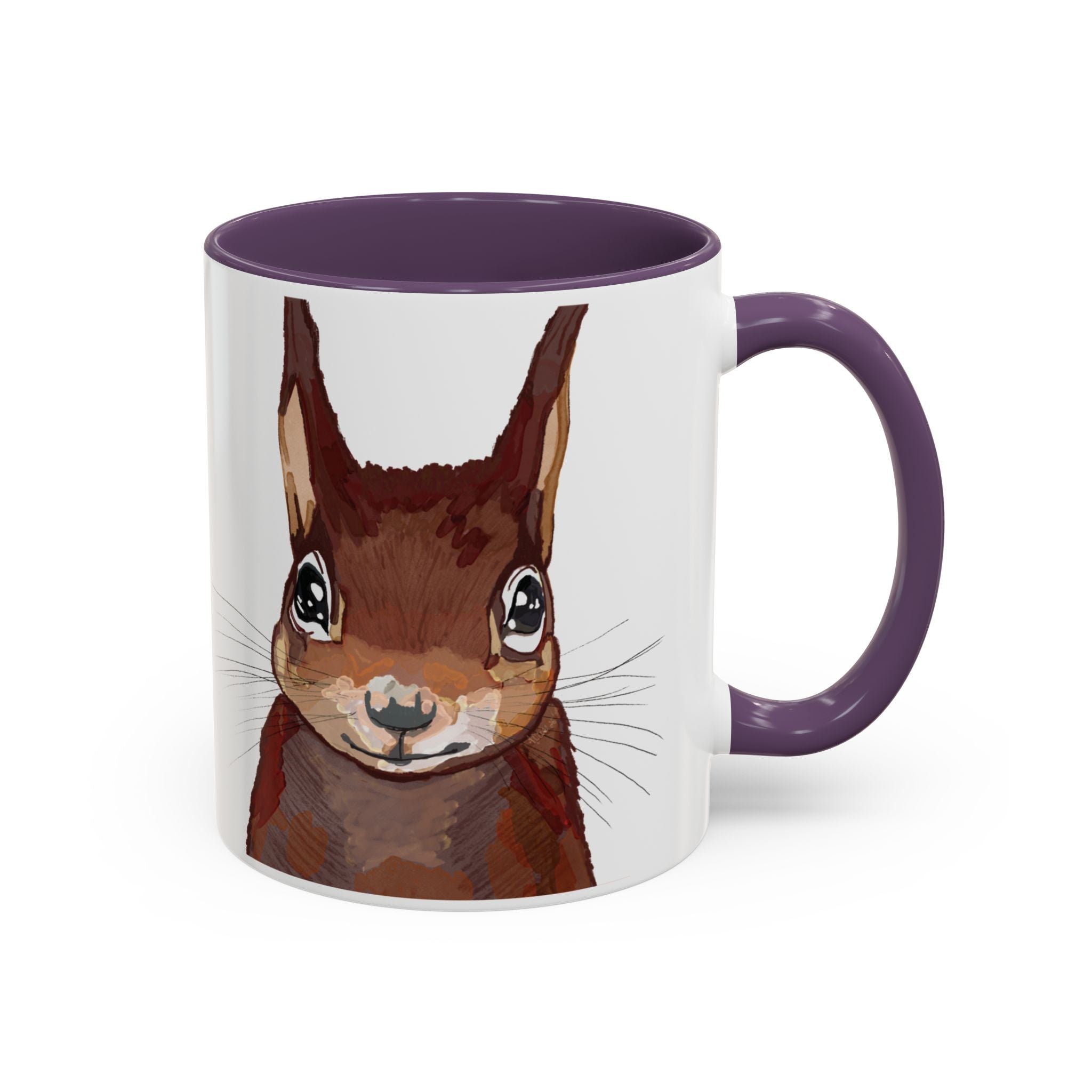Squirrel Two Tone Ceramic Coffee Mugs - Blue Cava