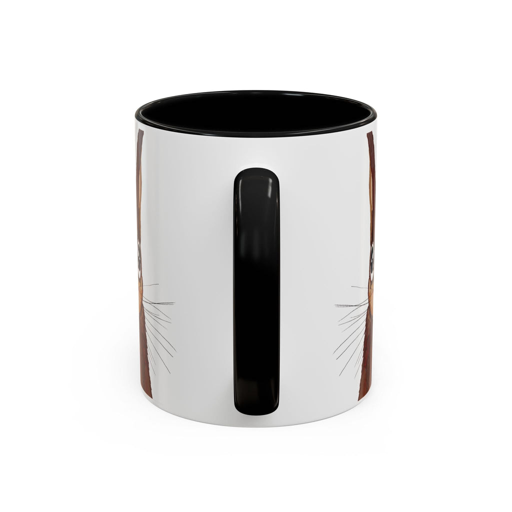 Squirrel Two Tone Ceramic Coffee Mugs - Blue Cava