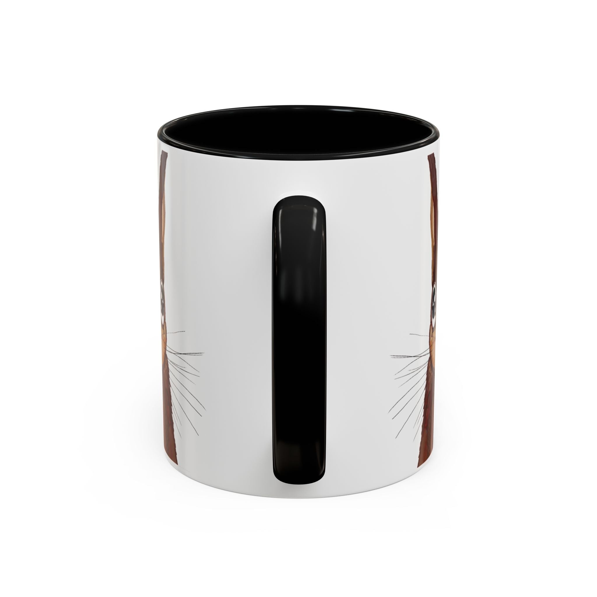 Squirrel Two Tone Ceramic Coffee Mugs - Blue Cava