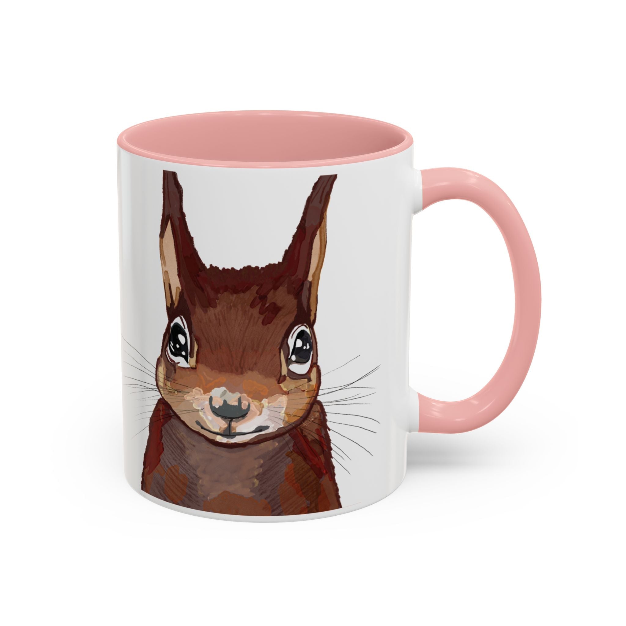Squirrel Two Tone Ceramic Coffee Mugs - Blue Cava