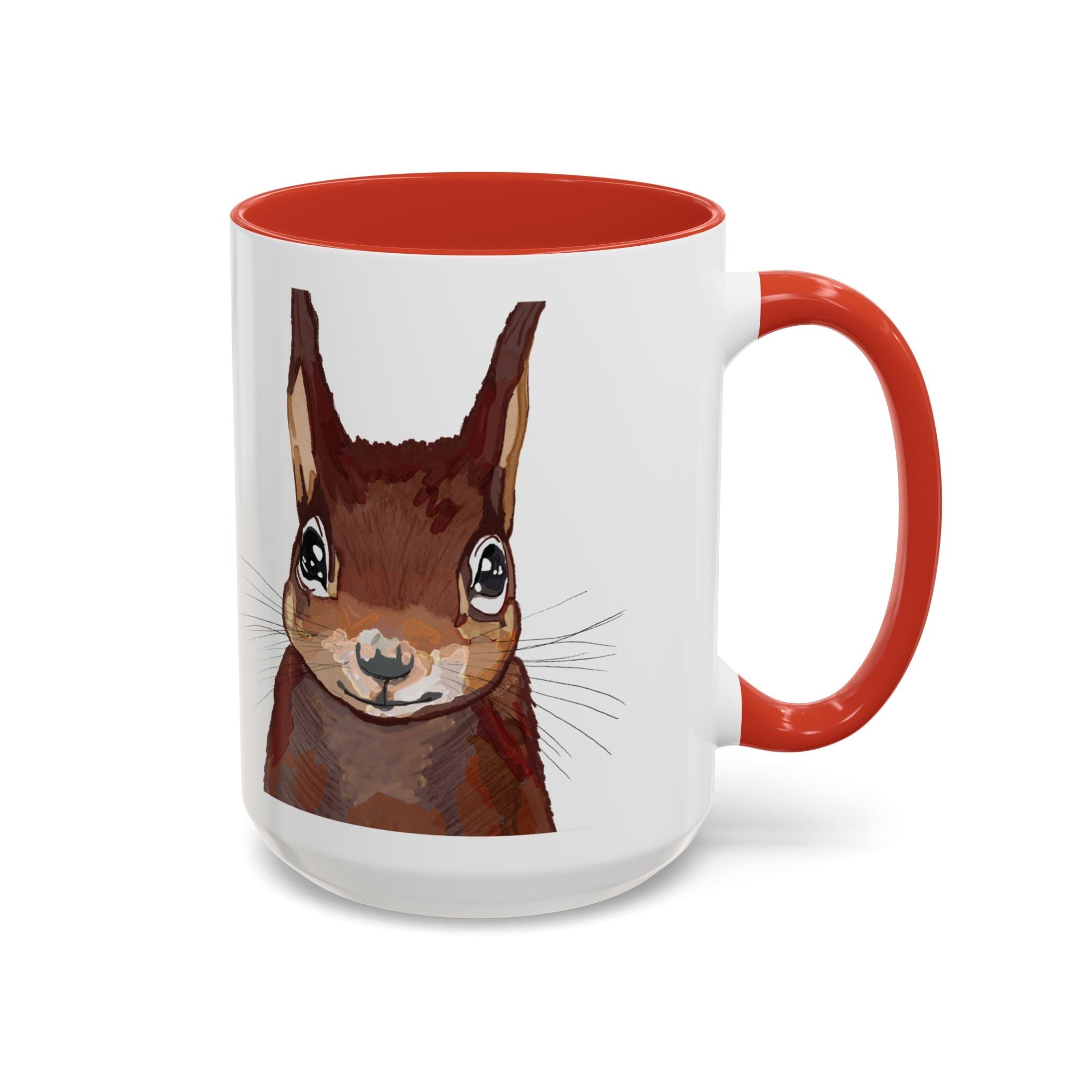 Squirrel Two Tone Ceramic Coffee Mugs - Blue Cava