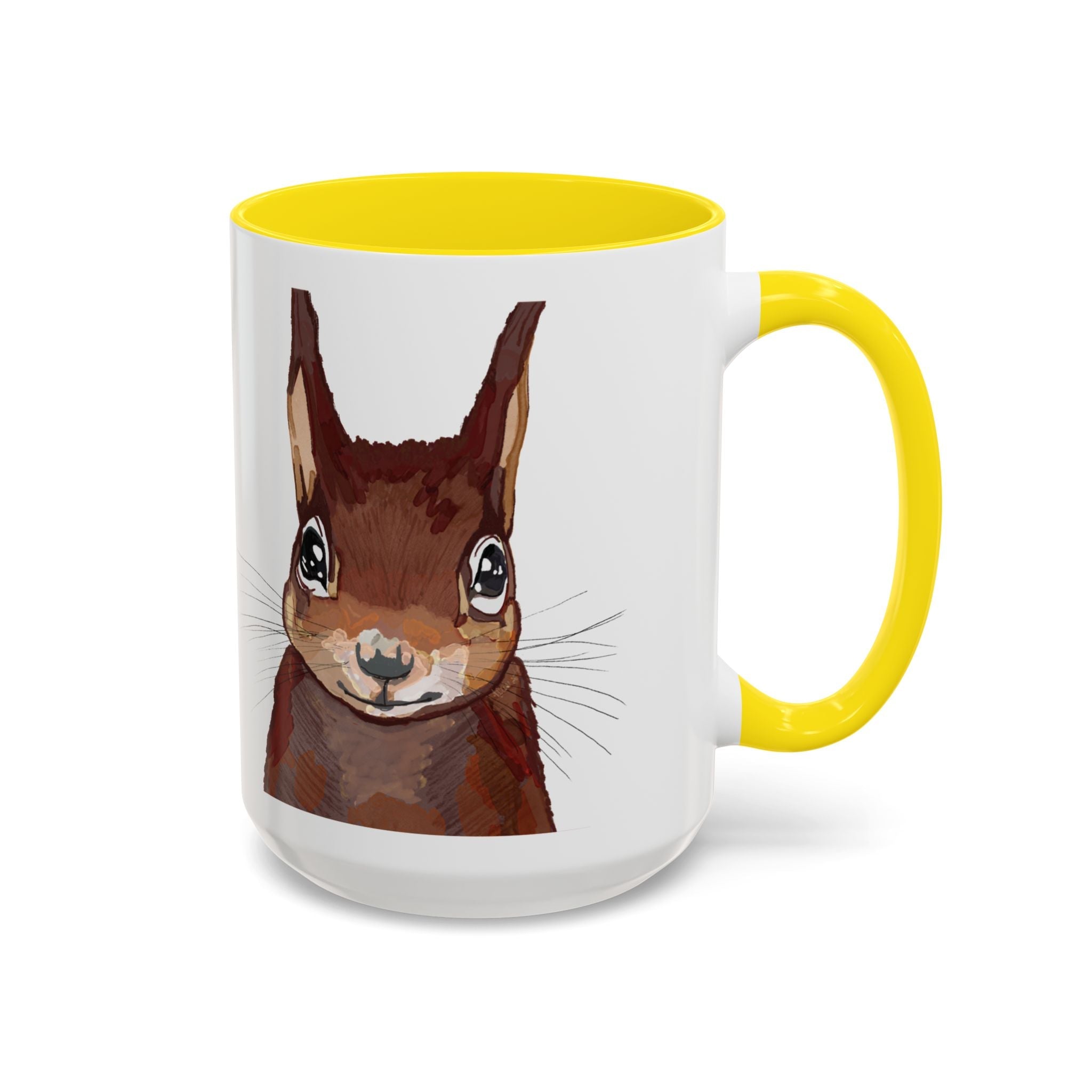 Squirrel Two Tone Ceramic Coffee Mugs - Blue Cava