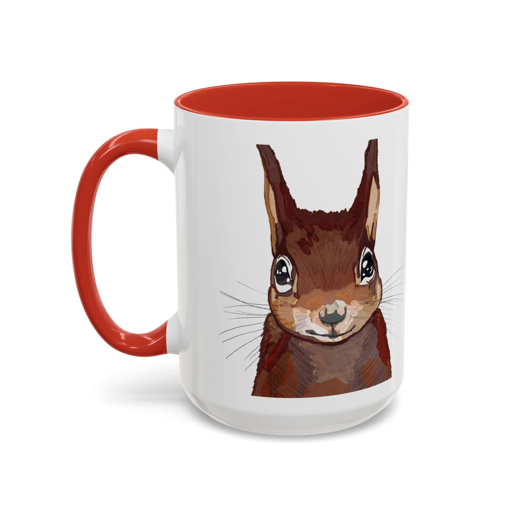 Squirrel Two Tone Ceramic Coffee Mugs - Blue Cava