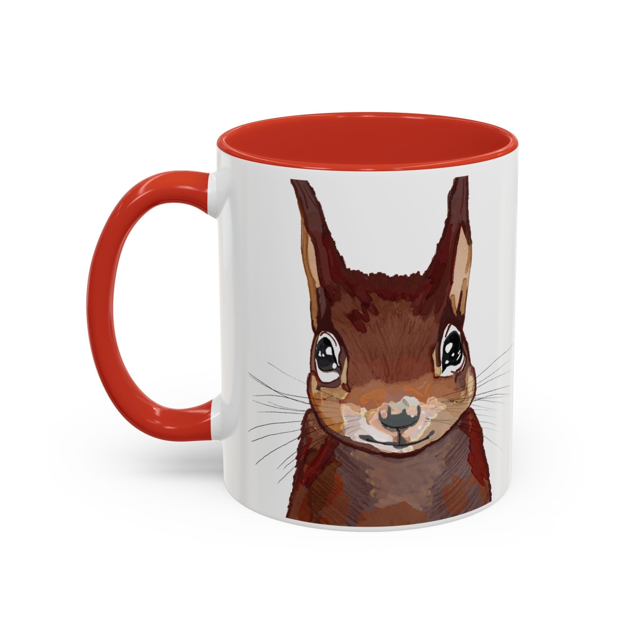 Squirrel Two Tone Ceramic Coffee Mugs - Blue Cava