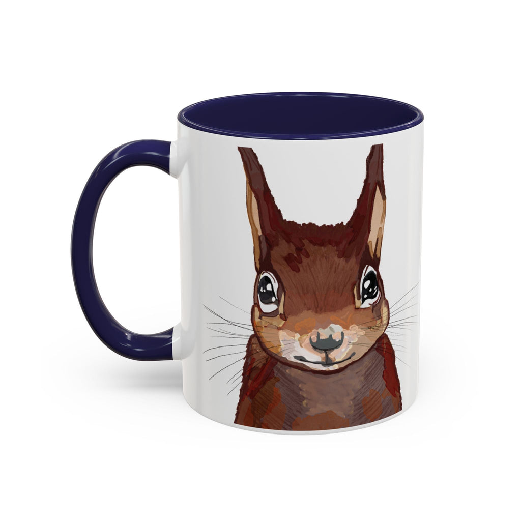 Squirrel Two Tone Ceramic Coffee Mugs - Blue Cava