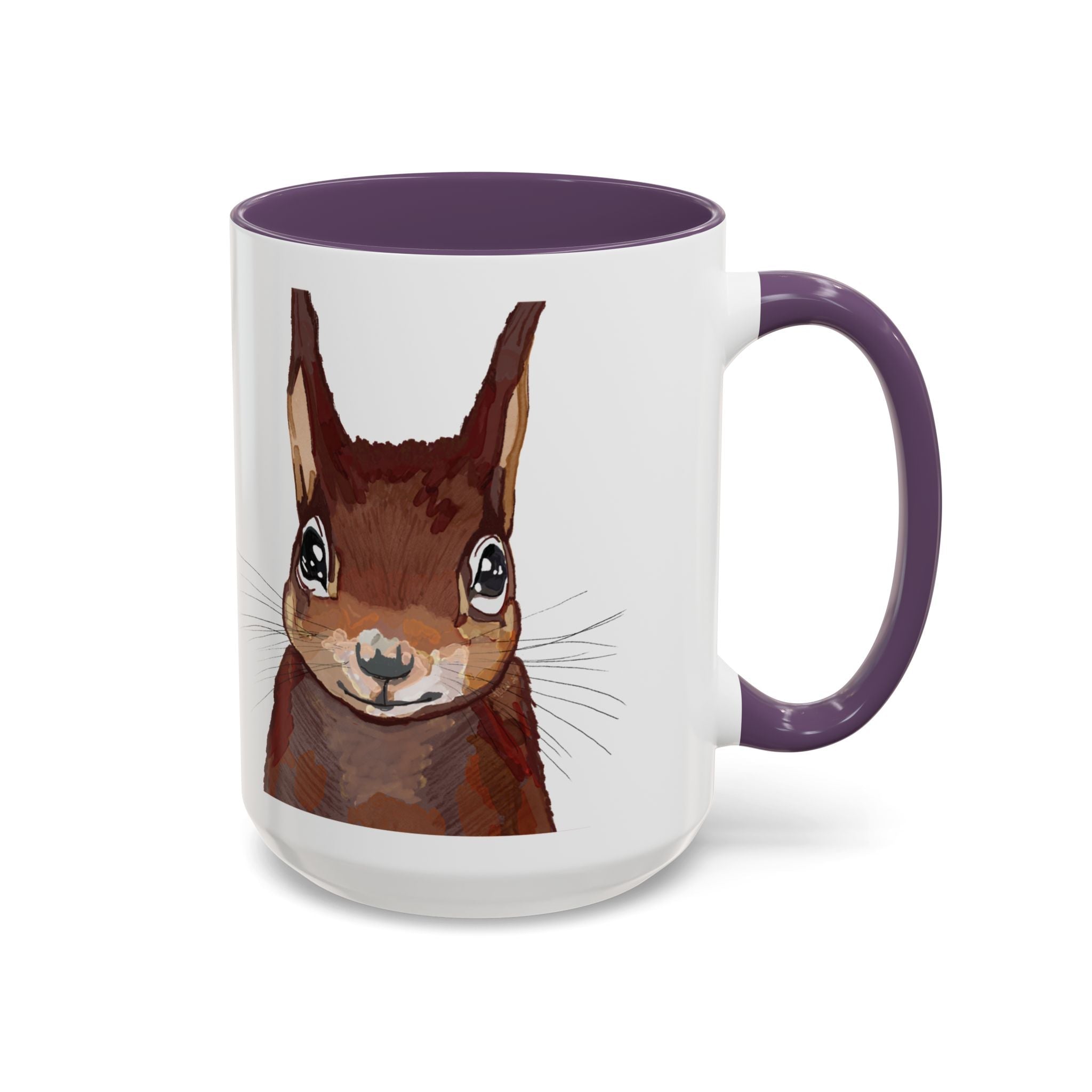 Squirrel Two Tone Ceramic Coffee Mugs - Blue Cava