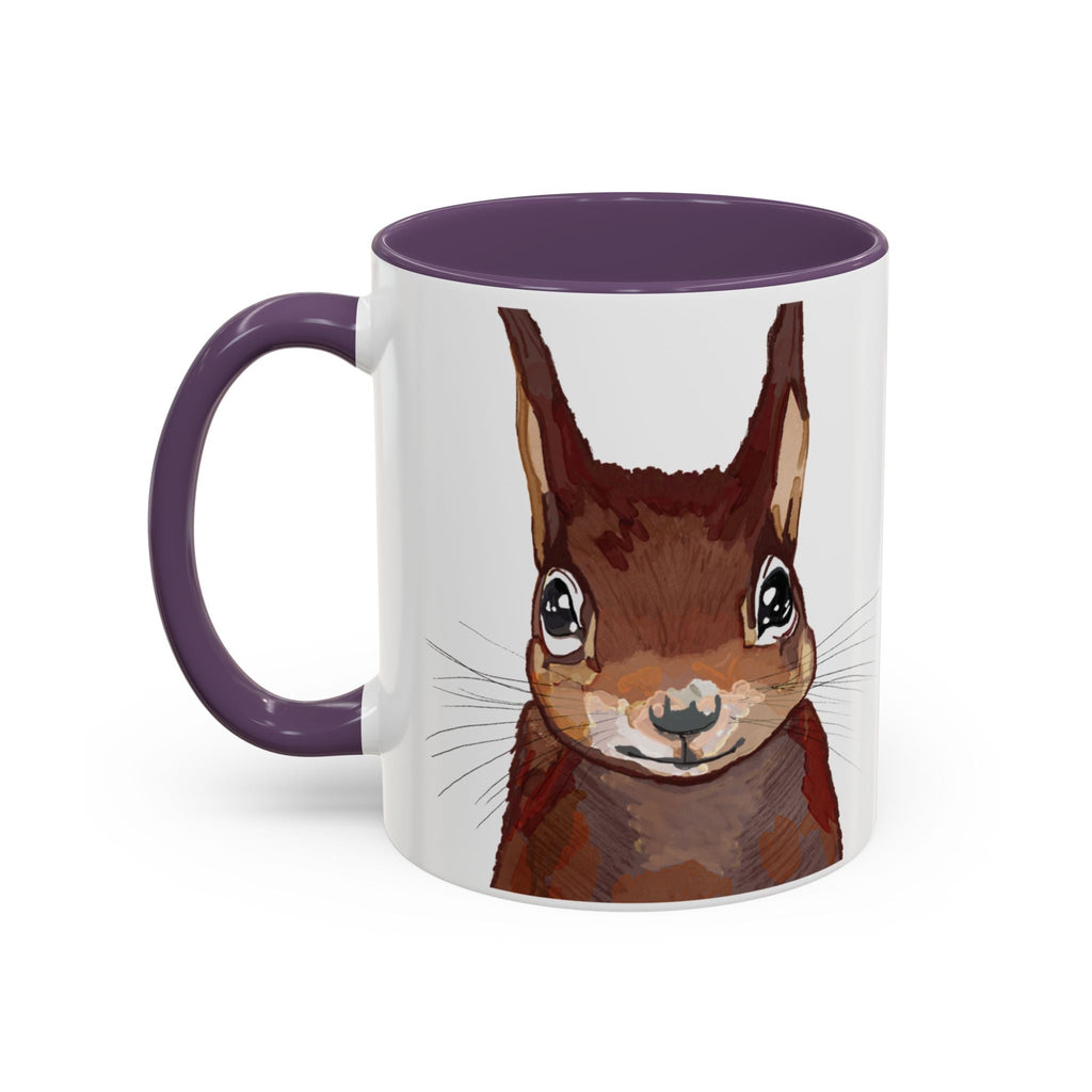 Squirrel Two Tone Ceramic Coffee Mugs - Blue Cava